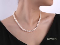 AAAAA 7.5-8mm Top-grade Classic White Round Freshwater Pearl Necklace