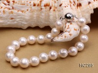 8-9mm white round freshwater pearl bracelet
