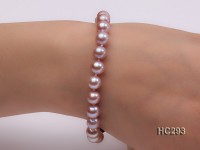 7.5-8mm lavender round freshwater pearl bracelet