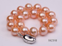 8mm pink round freshwater pearl bracelet