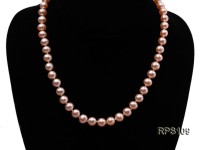 8mm AAA pink round freshwater pearl necklace bracelet and earrings set