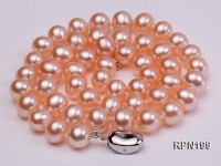 8mm AAA Natural Pink Round Freshwater Pearl Necklace