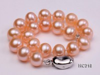8mm AAA pink round freshwater pearl bracelet
