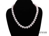 10-11mm Classic White Round Freshwater Pearl Necklace
