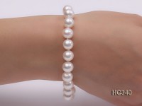 9mm white round freshwater pearl bracelet