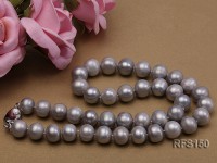10-11mm round grey freshwater pearl necklace,bracelet and earring set