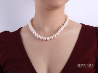11-12mm Classic White Round Freshwater Pearl Necklace