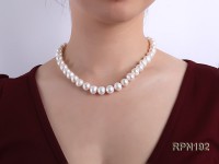 11-12mm Classic White Round Freshwater Pearl Necklace
