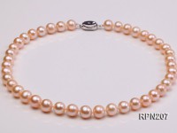 Classic 10mm AAA Pink Round Freshwater Pearl Necklace