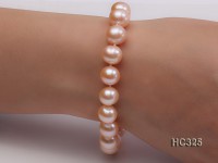 10mm AAA pink round freshwater pearl bracelet