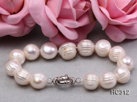 12-13mm round freshwater pearl bracelet
