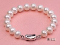 10-10.5mm AAA round freshwater pearl bracelet