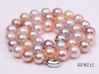 Classic 10-10.5mm AAA Multi-color Round Cultured Freshwater Pearl Necklace