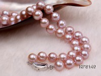 10-11mm AAA lavender round freshwater pearl necklace,bracelet and earring set