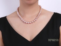 Classic 10mm AAA Lavender Round Freshwater Pearl Necklace