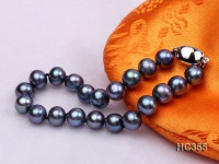 8-8.5mm AAA  black round freshwater pearl bracelet