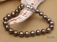 7.5mm AAA black round freshwater pearl bracelet