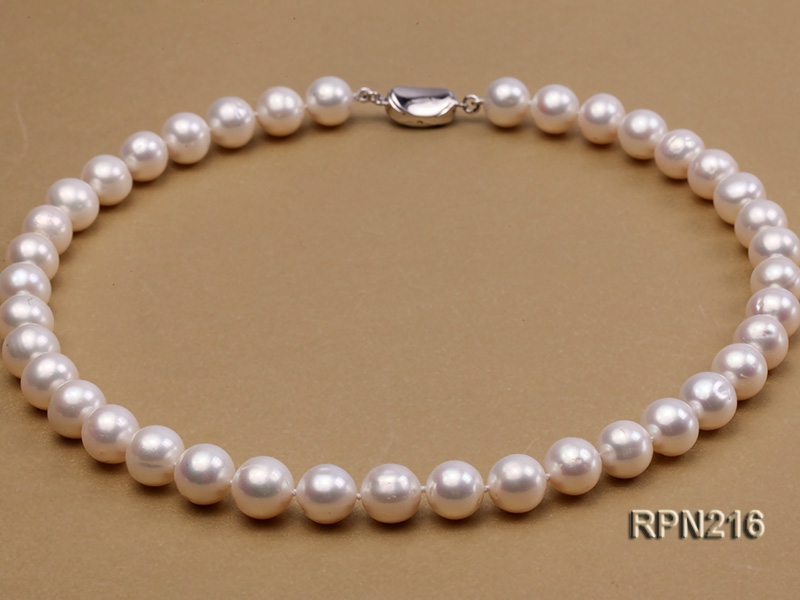 Classic 11-11.5mm White Round Freshwater Pearl Necklace