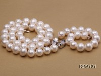 11-12mm AAA round freshwater pearl necklace,bracelet and earring set