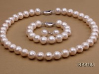 12-13mm AAA round freshwater pearl necklace,bracelet and earring  set