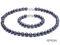 9-10mm AAA  round freshwater pearl necklace and bracelet set