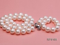 11.5-12.5mm AAAA round freshwater pearl necklace,bracelet and earring set