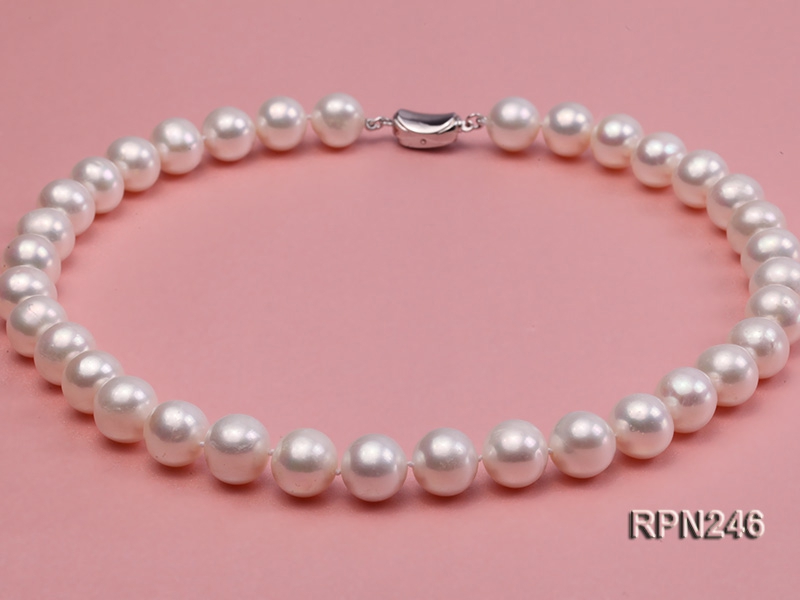 Classic 11.5-12.5mm AAAA White Round Freshwater Pearl Necklace