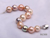 13-14mm Multicolor round Edison pearl bracelet