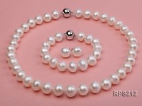 12-13mm AAA round freshwater pearl necklace,bracelet and earring set