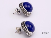 16mm Lapis Lazuli Earrings with Sterling Silver Studs
