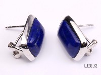 14×18.5mm Lapis Lazuli Earrings with Sterling Silver Studs