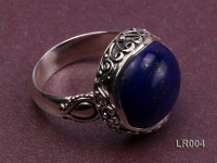 Sterling Silver Ring Set with Lapis Lazuli