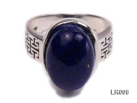 Sterling Silver Ring Inlaid with Lapis Lazuli