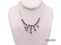8.5mm Purple Freshwater Pearl on a Gold Plated Chain Necklace