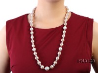 11-13.5mm Natural Multicolor Round Freshwater Pearl Necklace
