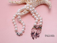 10.5-12mm Round White Freshwater Pearl Necklace
