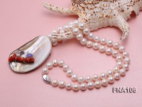11-12mm Round White Freshwater Pearl Necklace