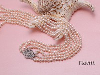 Three-Strand 6-7mm Natural White Freshwater Pearl Necklace