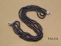 Five-Strand 6.5-7mm Black Freshwater Pearl Necklace