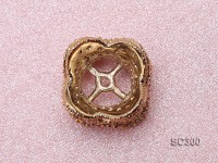 10x13mm Gold-plated Silver Accessories with Zircons