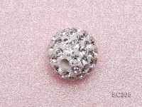 8mm Round Gold-plated Silver Accessories with Zircons