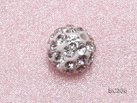 6mm Round Gold-plated Silver Accessories with Zircons