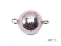 7x11mm Single-strand Sterling Silver Magnetic Ball Clasp