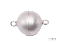 16mm Single-strand Sterling Silver Magnetic Ball Clasp