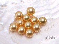South Sea Pearl—AAAA-grade 10-11mm Round Golden South Sea Pearl