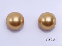 South Sea Pearl—AAAA-grade 13-14mm Round Golden South Sea Pearl