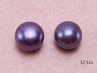 Wholesale Cards of 8-8.5mm Purple Flat Pearls–33 Pairs