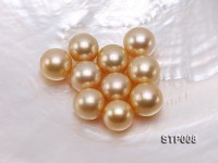 South Sea Pearl—AA-grade 15-16mm Round Golden South Sea Pearl