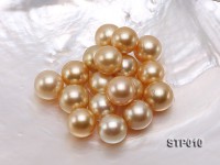 South Sea Pearl—AA-grade 14.5-15.5mm Round Golden South Sea Pearl