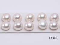 Super-size 13.5-14mm Classic White Flat Loose Pearl